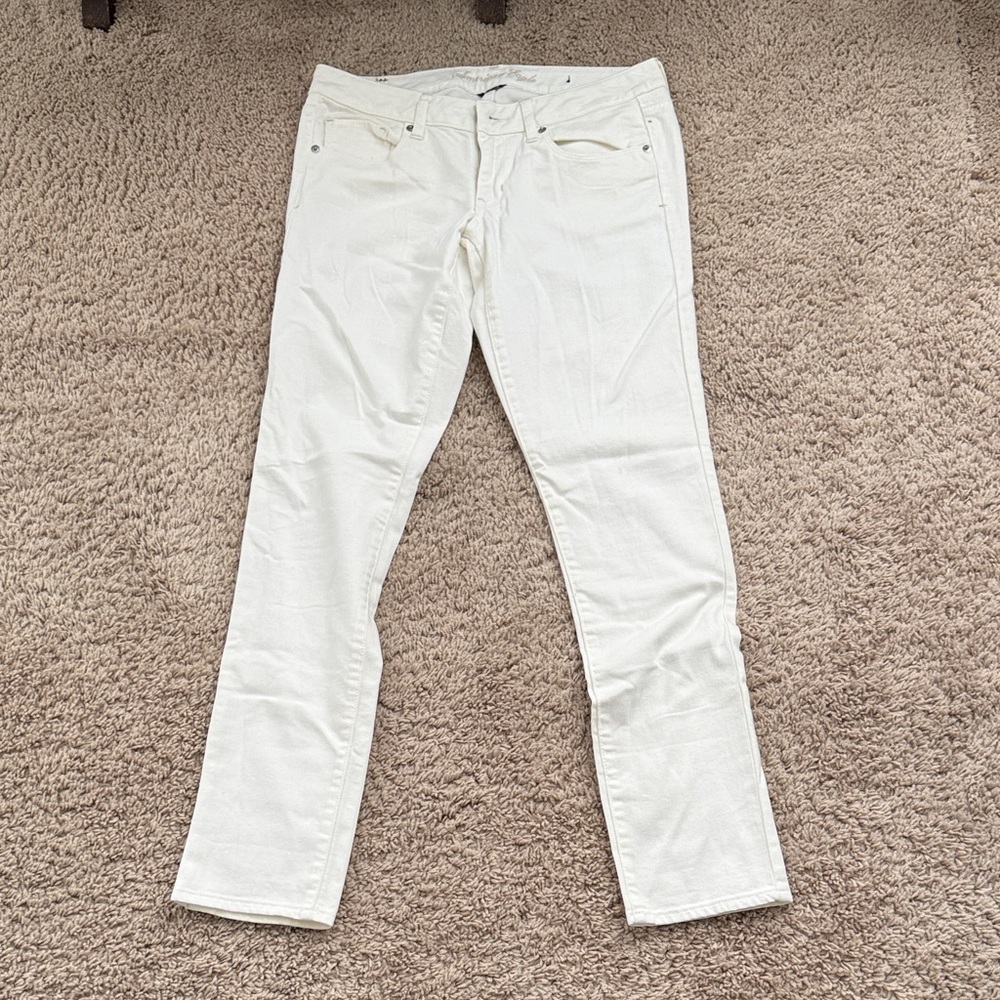 American Eagle Outfitters Off-White Stretch Denim